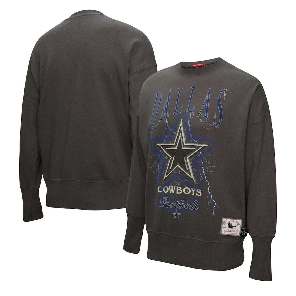 Dallas Cowboys Women's Distressed Logo 4.0 Pullover Sweatshirt Charcoal