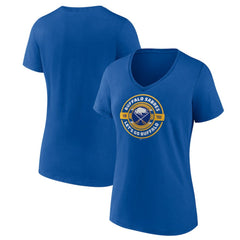 NHL Buffalo Sabres Women's Native V-Neck T-Shirt - Royal