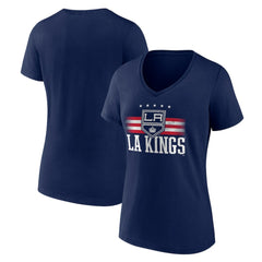 NHL Los Angeles Kings Women's Americana Team V-Neck T-Shirt - Navy
