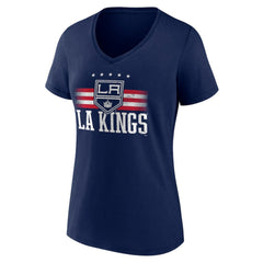 NHL Los Angeles Kings Women's Americana Team V-Neck T-Shirt - Navy