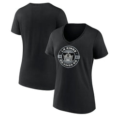NHL Los Angeles Kings Women's Native V-Neck T-Shirt - Black
