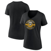 NHL Pittsburgh Penguins Women's Native V-Neck T-Shirt - Black