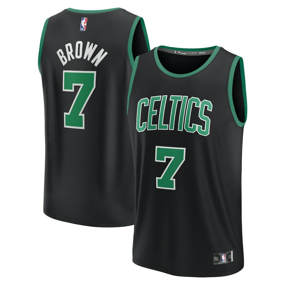 NBA Jaylen Brown Boston Celtics Fast Break Replica Player Jersey - Statement Edition - Black