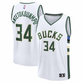 NBA Giannis Antetokounmpo Milwaukee Bucks Youth Fast Break Replica Player Jersey - Association Edition - White