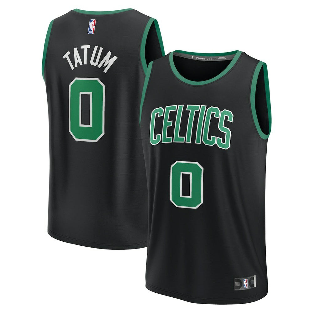NBA Jayson Tatum Boston Celtics Youth Fast Break Replica Player Jersey - Statement Edition - Black