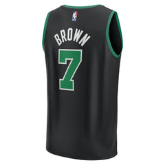NBA Jaylen Brown Boston Celtics Youth Fast Break Replica Player Jersey - Statement Edition - Black