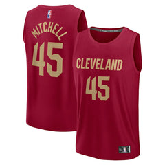NBA Donovan Mitchell Cleveland Cavaliers Youth Fast Break Replica Player Jersey sale - Icon Editi- Wine