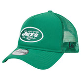 New York Jets New Era 9FORTY A-Frame Trucker Adjustable Hat Green