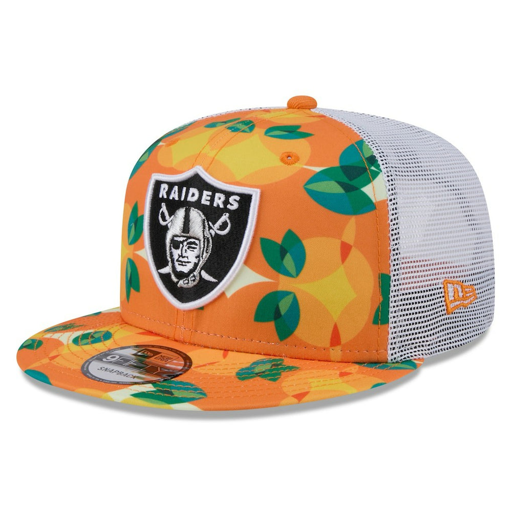 Las Vegas Raiders New Era Citrus 9FIFTY Trucker Snapback Hat Orange