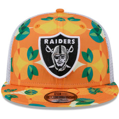Las Vegas Raiders New Era Citrus 9FIFTY Trucker Snapback Hat Orange