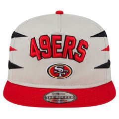 San Francisco 49ers New Era Athletic Golfer Snapback Hat Stone/Scarlet
