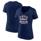Denver Broncos Women's Americana Team V-Neck T-Shirt Navy