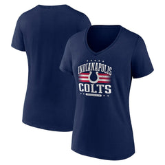 Indianapolis Colts Women's Americana Team V-Neck T-Shirt Navy