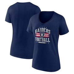 Las Vegas Raiders Women's Americana Team V-Neck T-Shirt Navy