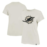 Miami Dolphins '47 Women's Panthera Frankie T-Shirt Cream