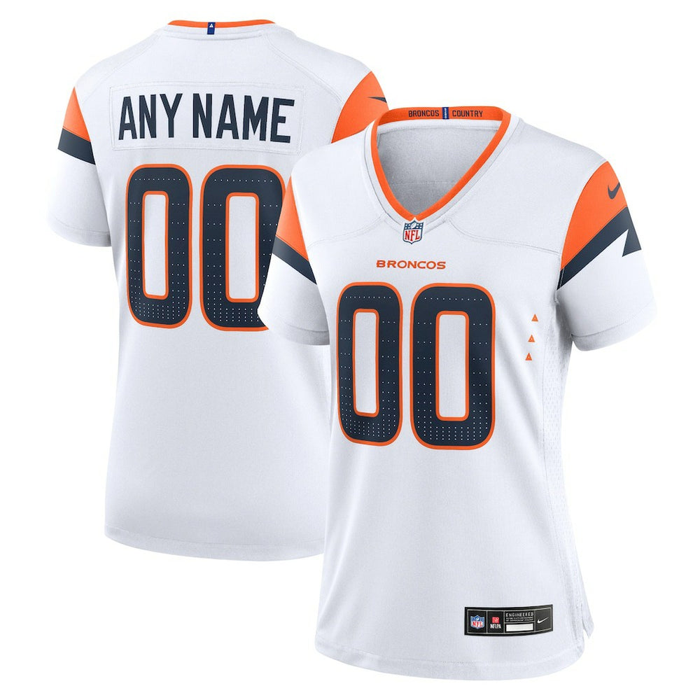 NFL Denver Broncos Women's Mile High Collection Custom Game Jersey - White