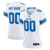 NFL Detroit Lions Women's Custom Game Jersey - White