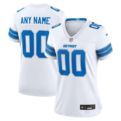 NFL Detroit Lions Women's Custom Game Jersey - White