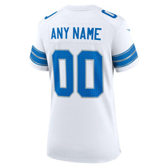 NFL Detroit Lions Women's Custom Game Jersey - White