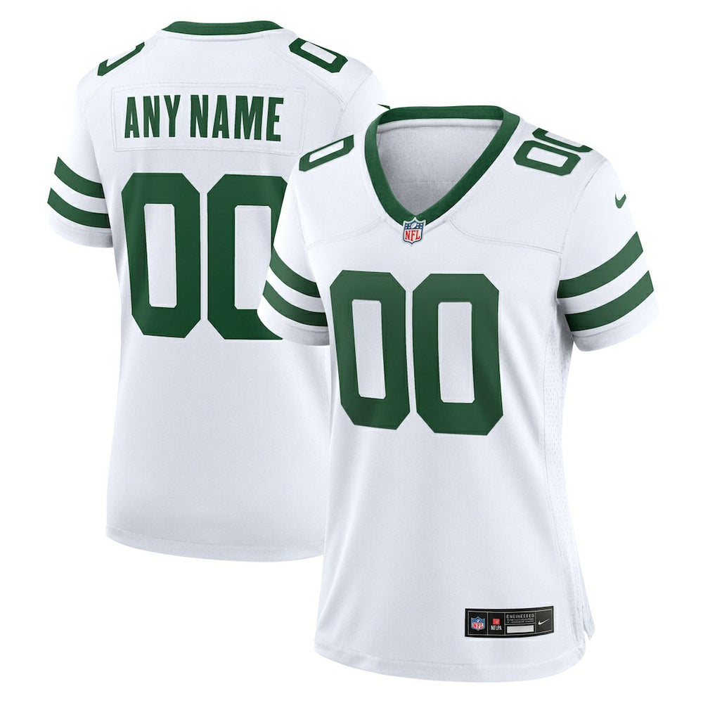 NFL New York Jets Women's Custom Game Jersey - Legacy White