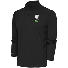 NHL Vegas Golden Knights Antigua Shamrock Tribute Quarter-Zip Pullover Top - Charcoal