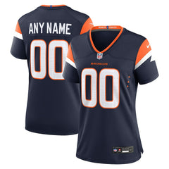 NFL Denver Broncos Women's Alternate Mile High Collection Custom Game Jersey - Navy
