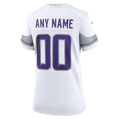 NFL Minnesota Vikings Women's Alternate Custom Game Jersey - White