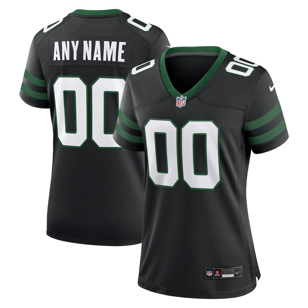 NFL New York Jets Women's Alternate Custom Game Jersey - Legacy Black