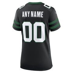 NFL New York Jets Women's Alternate Custom Game Jersey - Legacy Black