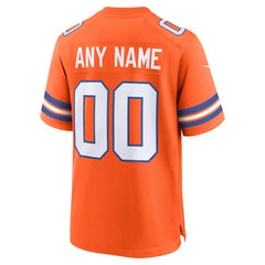 NFL Denver Broncos Mile High Collection 1977 Throwback Custom Game Jersey - Orange