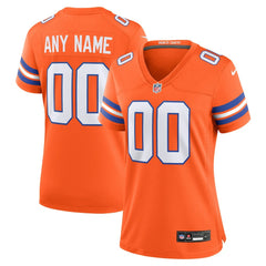 NFL Denver Broncos Women's Mile High Collection 1977 Throwback Custom Game Jersey - Orange