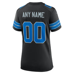 NFL Detroit Lions Women's Alternate Custom Game Jersey - Black