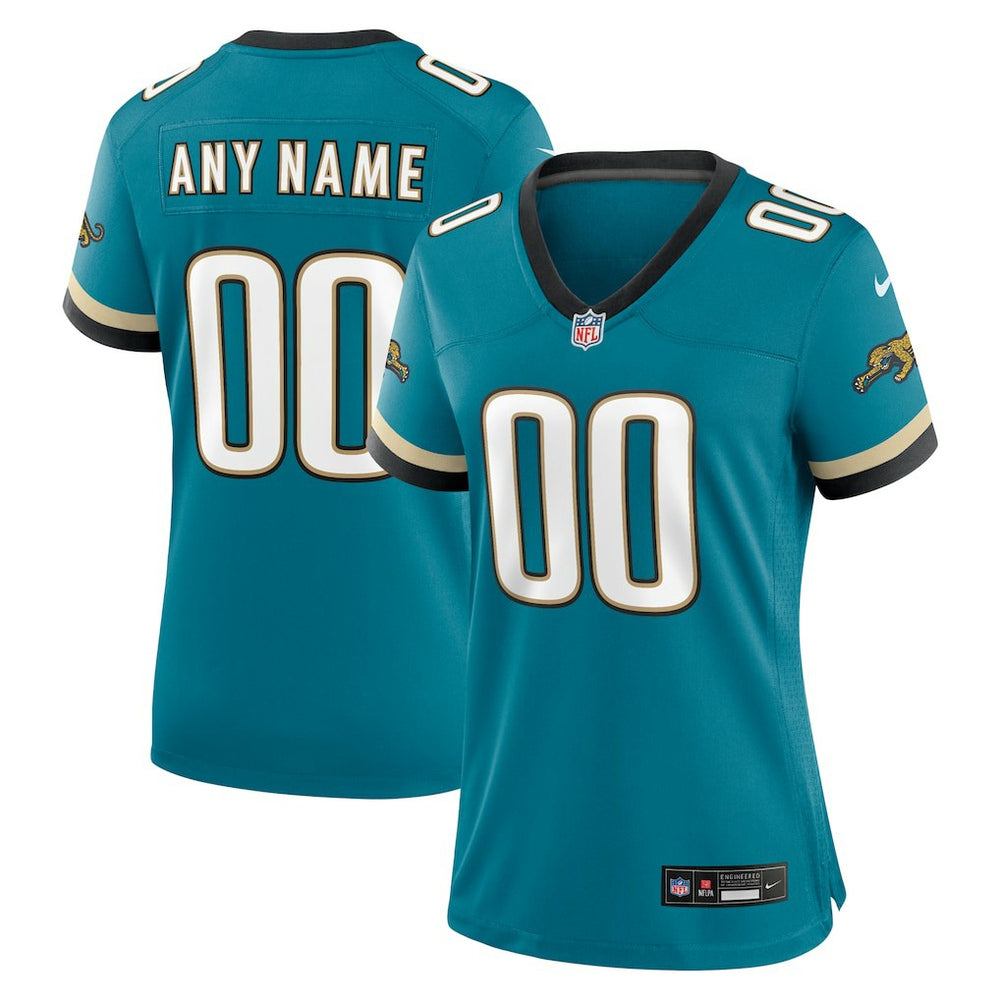 NFL Jacksonville Jaguars Women's Prowler Throwback Custom Game Jersey - Teal