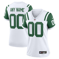 NFL New York Jets Women's Classic Alternate Custom Replica Jersey - White