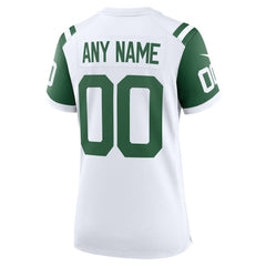 NFL New York Jets Women's Classic Alternate Custom Replica Jersey - White
