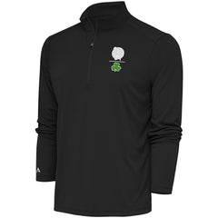 Boston Celtics Antigua Shamrock Tribute Quarter-Zip Pullover Top Charcoal