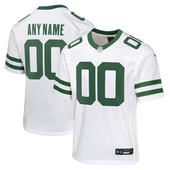 NFL New York Jets Youth Custom Game Jersey - Legacy White
