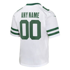 NFL New York Jets Youth Custom Game Jersey - Legacy White