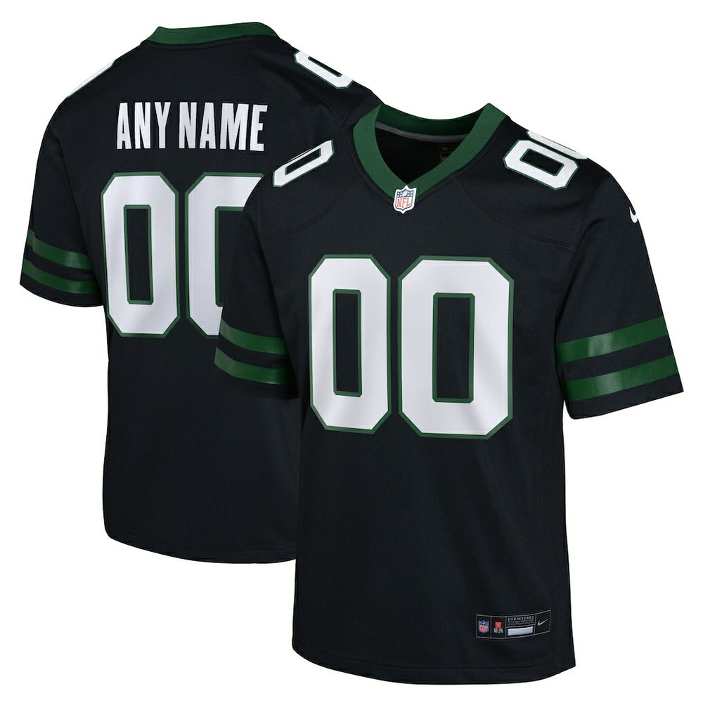 NFL New York Jets Youth Alternate Custom Game Jersey - Black