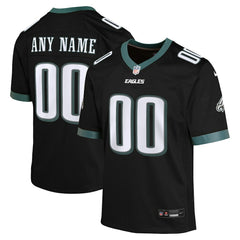 NFL Philadelphia Eagles Youth Alternate Custom Game Jersey - Black