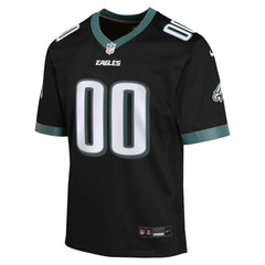 NFL Philadelphia Eagles Youth Alternate Custom Game Jersey - Black
