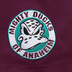 NHL Teemu Selanne Anaheim Ducks Mitchell & Ness Premium Nickname Vintage Logo T-Shirt - Purple