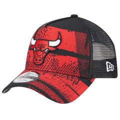 Chicago Bulls Tip Off A-Frame Trucker 9FORTY Adjustable Hat Black/Red