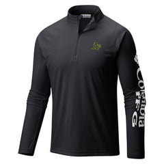 Athletics Columbia Terminal Tackle Omni-Shade Raglan Quarter-Zip Pullover Top - Black Pullover