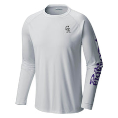 Colorado Rockies Columbia Terminal Tackle Long Sleeve T-Shirt - White T-shirts