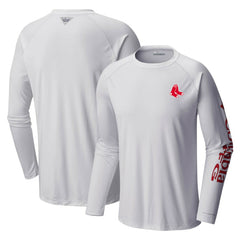 Boston Red Sox Columbia Terminal Tackle Long Sleeve T-Shirt - White T-shirts