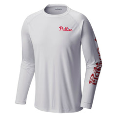 Philadelphia Phillies Columbia Terminal Tackle Long Sleeve T-Shirt - White T-shirts