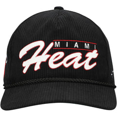 Miami Heat '47 Double Header Sidepatch Cord Hitch Adjustable Hat Black