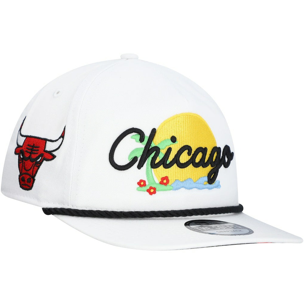 Chicago Bulls Island Oasis Golfer Snapback Hat White