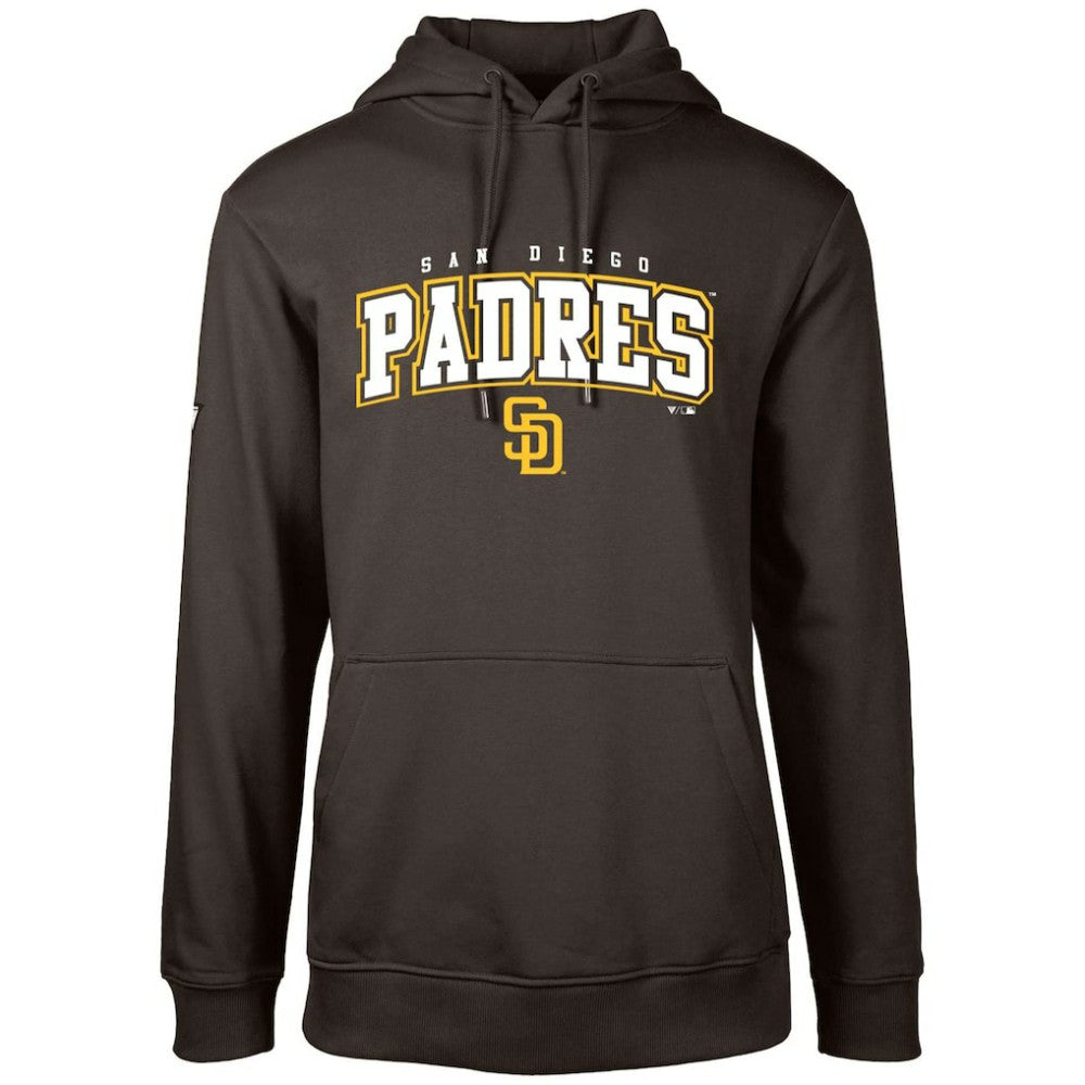 San Diego Padres Levelwear Podium Team Arch Pullover Hoodie - Brown Hoodies